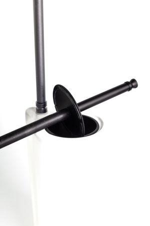 Stil Haus Hashi, стойка h62 см: бумагодержатель/белый керамический ёрш, цвет чёрный матовый, артикул 972(23)