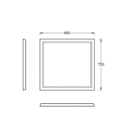 Зеркало POMPEI 80, черное глянцевое