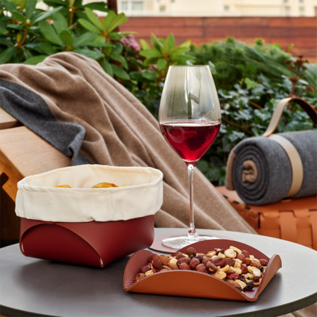 ADJ Корзинка Flora, 20x20xH9 см., цвет: бордо/коньяк, артикул 0040.30/09