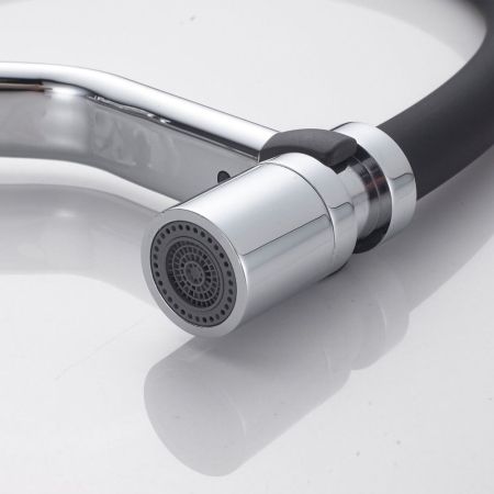 Смеситель для кухни с гибким изливом Shevanik S343-3, хром