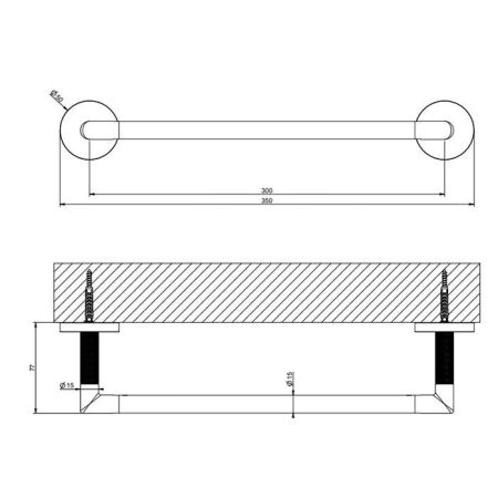Gessi Anello Полотенцедержатель 30 см, цвет Finox Brushed Nickel, артикул 63797#149