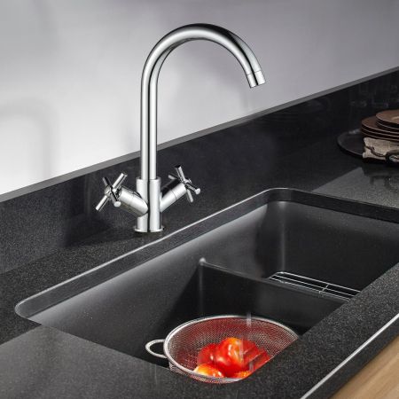 Смеситель для кухни WesnaArt KOMETA, KOM17-110, хром, артикул KOM17-110