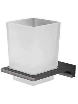 Стакан для зубных щеток с держателем WONZON & WOGHAND ECLIPSE, Темный графит (WW-9121-BGM)