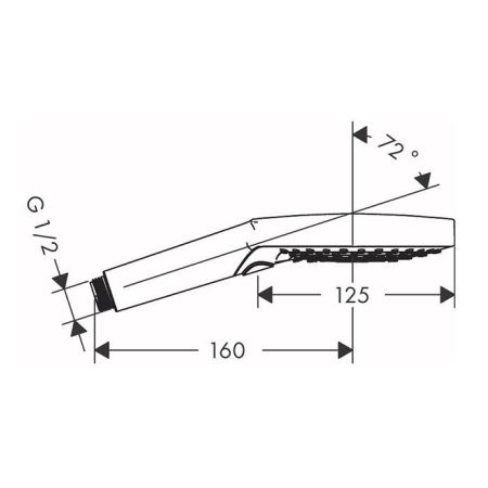 HG Raindance Select S Ручной душ 120 3jet (PowderRain, Rain, Whirl), цвет: белый матовый, артикул 26014700