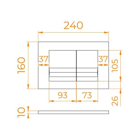 Кнопка слива RGW SWH-05B, артикул 68420005-04