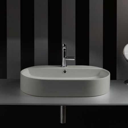 Kerasan Ciotola Раковина-чаша 65х40хh12см, с 1отв., с переливом, цвет: Grigio matt, артикул 028559 Grigio matt *1