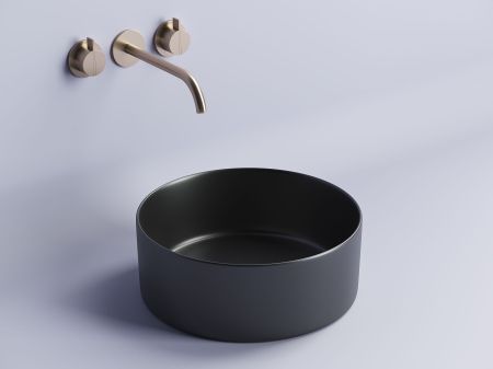 Раковина накладная круглая Element 358x358x137мм, черный матовый, артикул CN6032MB