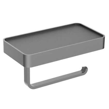 Держатель для туалетной бумаги с полкой WONZON & WOGHAND GRAFFITY, Темный графит (WW-9366-BGM), артикул WW-9366-BGM