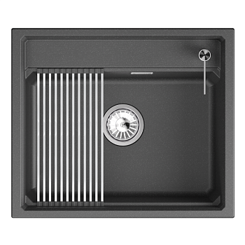 Кухонная мойка GRANULA кварц (6003i, ЧЁРНЫЙ)