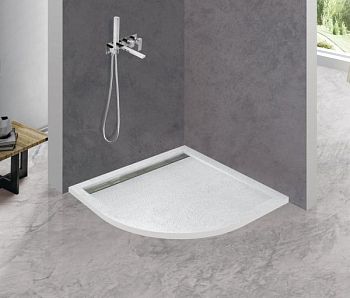 TRAY-AS-R-90-30-NERO Поддон из искусственного мрамора, чёрный матовый