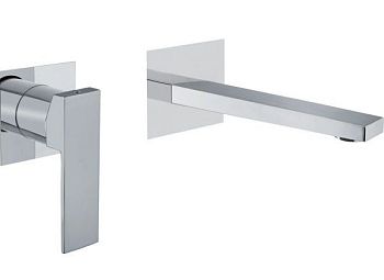 Fiore Kube, встраиваемый в стену однорычажный смеситель для раковины, цвет белый матовый