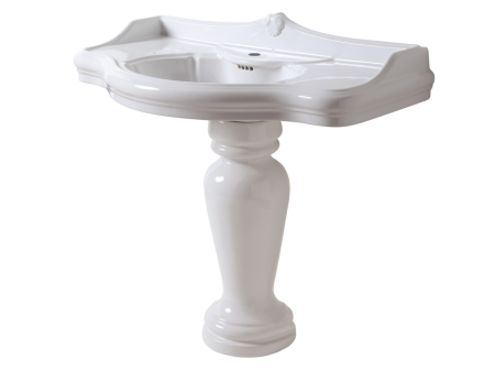 AZZURRA JUBILAEUM раковина со спинкой 112*62см с 1 отв под смеситель, цвет белый, артикул JULP1106200MBI (JUB200/110 bi))*1