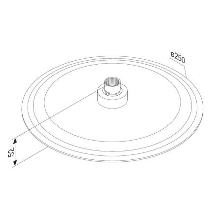 936050300 Scandinavian Pure верхний душ, круг, черный, артикул 936050300
