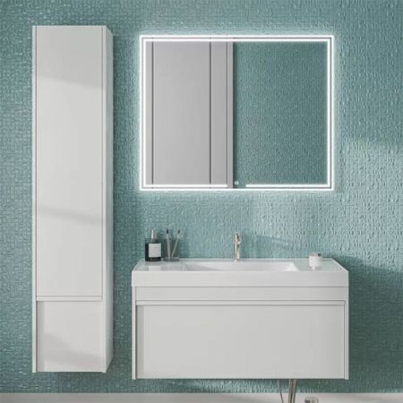 Зеркало MIO прямоугольное с диммером 100, белое