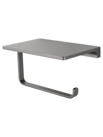 Держатель для туалетной бумаги с полкой WONZON & WOGHAND ECLIPSE, Темный графит (WW-9126-BGM), артикул WW-9126-BGM