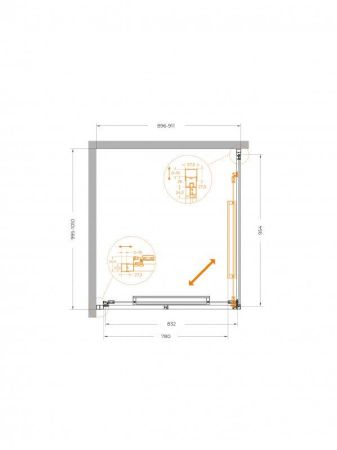 LUX-AH-FS-1-70/90-C-CR Душевой уголок, артикул LUX-AH-FS-1-70/90-C-CR