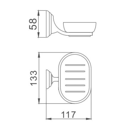 Мыльница Haiba HB1502, хром