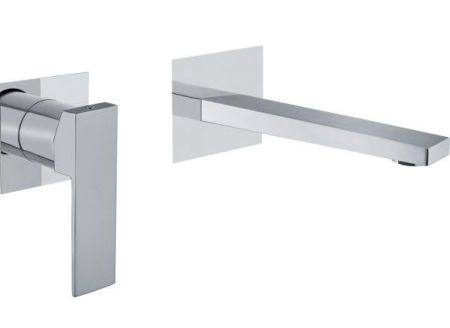 Fiore Kube, встраиваемый в стену однорычажный смеситель для раковины, цвет белый матовый, артикул 100BB7597