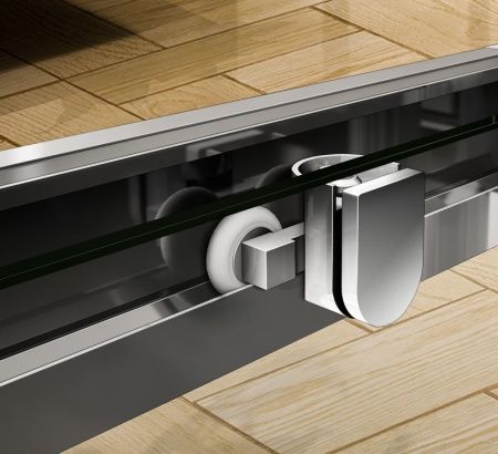 Душевой уголок Cezares Pratico AH-1 100x80 профиль Хром стекло прозрачное