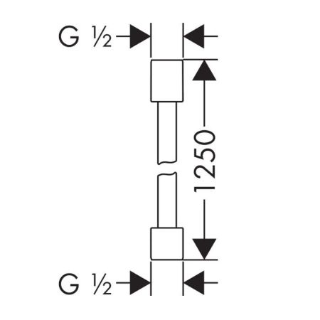 AXOR Starck Душевой шланг с металлическим эффектом 1,25 м, цвет полированное золото, артикул 28282990