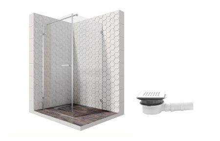 Душевой уголок Ambassador Abner 10011102L-MA1, квадратный, точечный трап, 100х100, артикул 10011102L-MA1