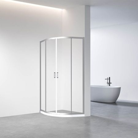 Душевой угол Veconi Rovigo RV-01, 800x800x1950, хром, стекло прозрачное