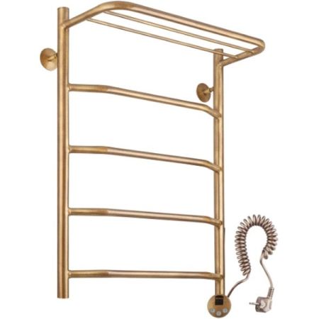Электрический полотенцесушитель Secado Агата 3 50х80 с полкой Бронза, артикул Агата 3 50х80 э