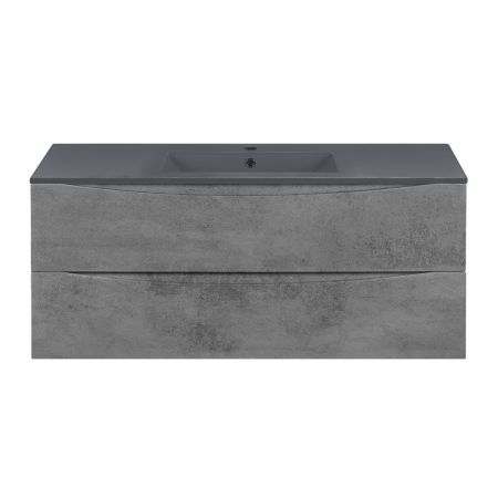 База под керамическую раковину Mia 1200 подвесная, 2 выкатных ящика soft close, Beton, артикул VMC-2MC120BT