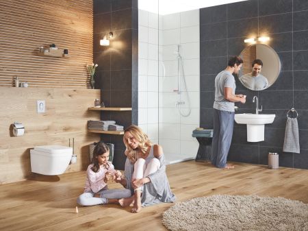 Унитаз подвесной безободковый GROHE Euro Ceramic с сиденьем с микролифтом (NW0023-1)