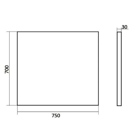 Зеркало Orange Line 75 Li-75ZE с подсветкой с сенсорным выключателем, артикул Li-75ZE