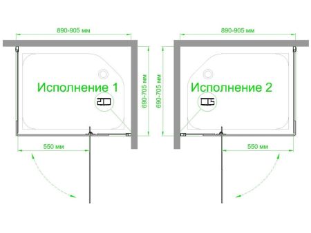 Душевой уголок Royal Bath  RB  HPVD-C-BL 90х70х200 (матовое), артикул RB7090HPVD-C-BL