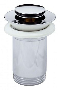 Водослив для умывальника CLICK-CLAK 5/4" маленькая крышка, металл