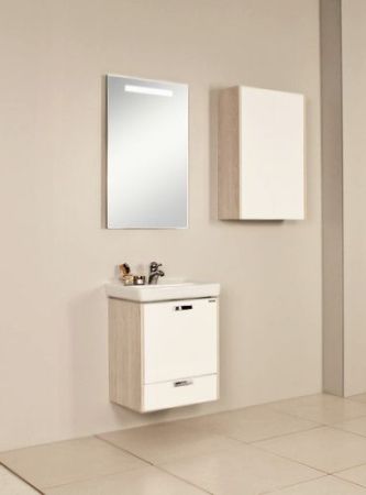 Тумба под раковину Акватон Йорк 55 М 1A170801YOAV0 белый глянец/ясень фабрик, артикул 1A170801YOAV0