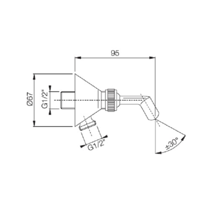 FIMA|Carlo Frattini Wellness Держатель ручного душа с выпуском, цвет бронза, артикул F2048BR