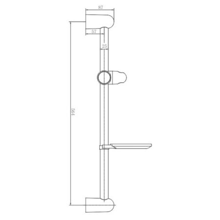 Душевая штанга Haiba HB8003, хром
