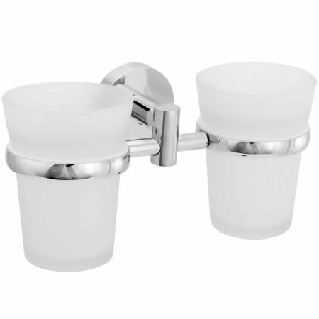 Двойной держатель стеклянный настенный"Лонг"