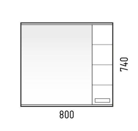 Зеркало-шкаф "Денвер 80/С", артикул SD-00000532