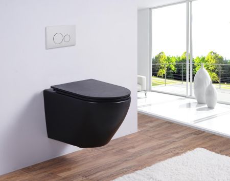 Унитаз-подвесной ESBANO AZALEA черный матовый, артикул ESUPAZALBM