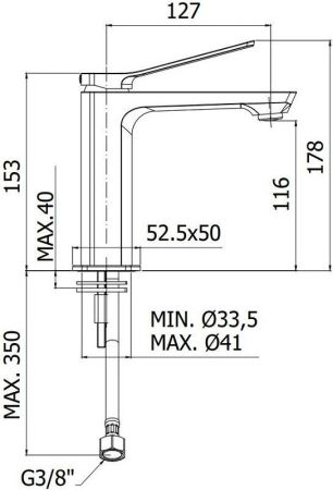 Смеситель для раковины Paffoni Tilt TI071ST, артикул TI071ST