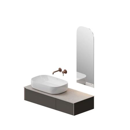 Тумба MAGICA подвесная 120, 2 ящика, вечерний серый матовый