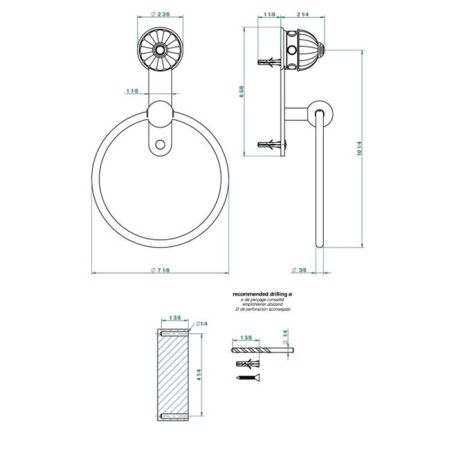 THG AMBOISE MALACHITE Полотенцедержатель-кольцо, вставки малахит, цвет полированное золото, артикул A1J-F01-504N