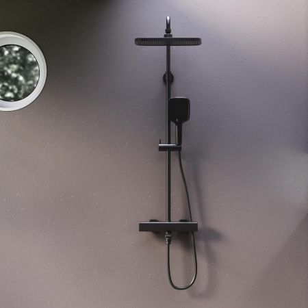 953810300 Gala душевая система с ванно  душевым ТМС смесителем, чёрный, артикул 953810300