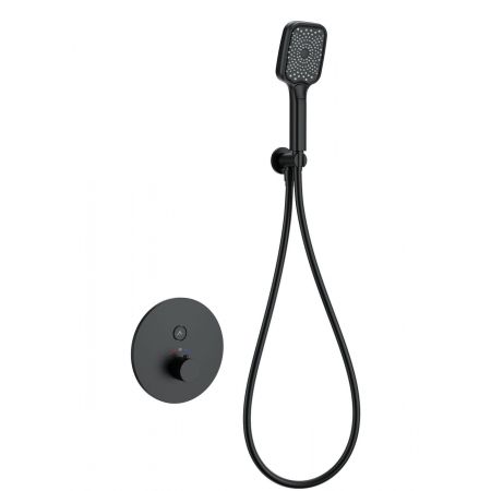 Смеситель для душа с термостатом встраиваемый WONZON & WOGHAND, Черный матовый (WW-D1017-A-MB), артикул WW-D1017-A-MB