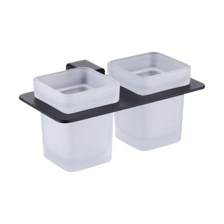 Стакан для ванной комнаты двойной Raglo R301.08.06, черный