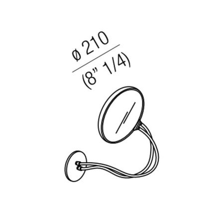 Agape Fusilli Зеркало двухстороннее d21 см, круглое, цвет: хром