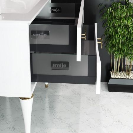 Мебель для ванной Ибица 90 Opadiris Белый/золото, артикул 