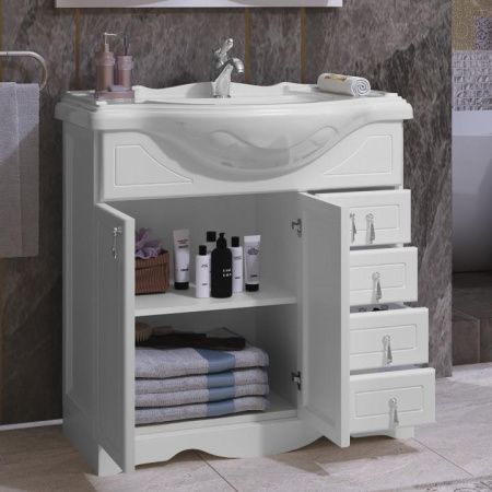 Тумба с раковиной Клио 85 Opadiris Белый матовый Тумба с раковиной Клио 85 Opadiris Белый матовый