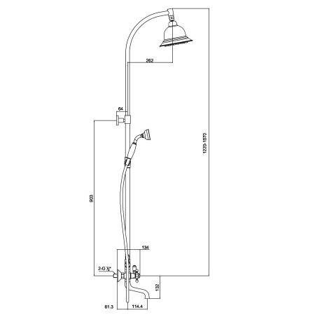 Душевая система Timo Nelson SX-1090 antique, артикул SX-1090 antique