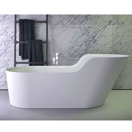 KNIEF Glow Ванна отдельностоящая симметричная  182х84х70/50см  со сливом, цвет белый матовый, артикул 0600-062-01 bi matt