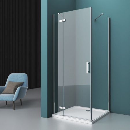 Душевой уголок BelBagno KRAFT-AH-12-80/90-C-Cr-R, артикул KRAFT-AH-12-80/90-C-Cr-R